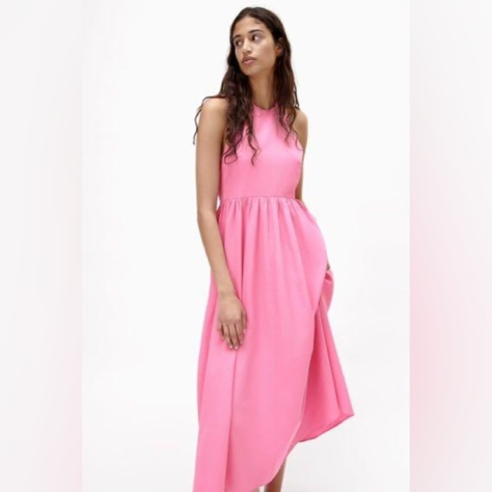 New Zara Elegant Pink Sleeveless Dress - Picture 10 of 10